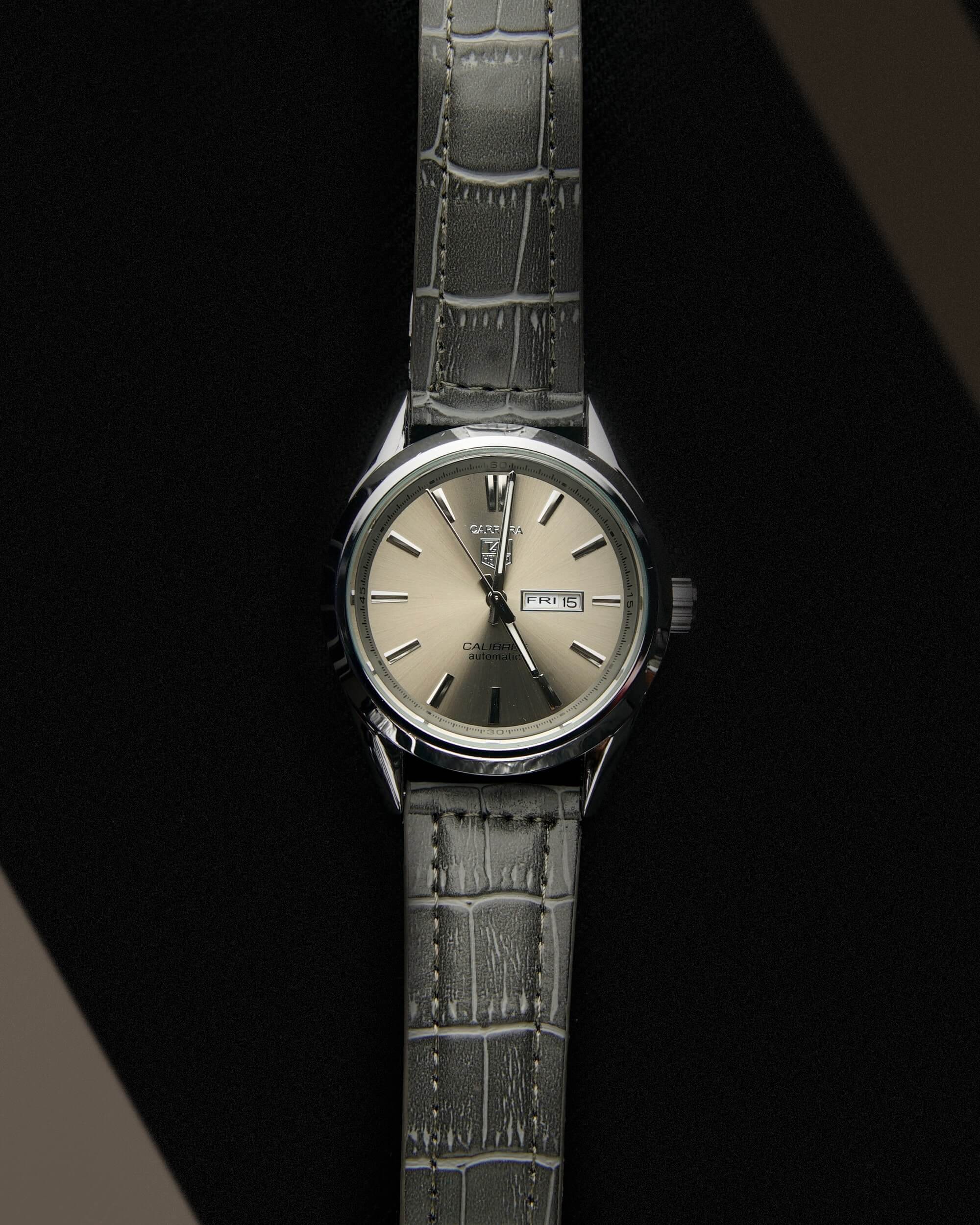 TG-HUR CARRERA GREY STRAP WATCHES