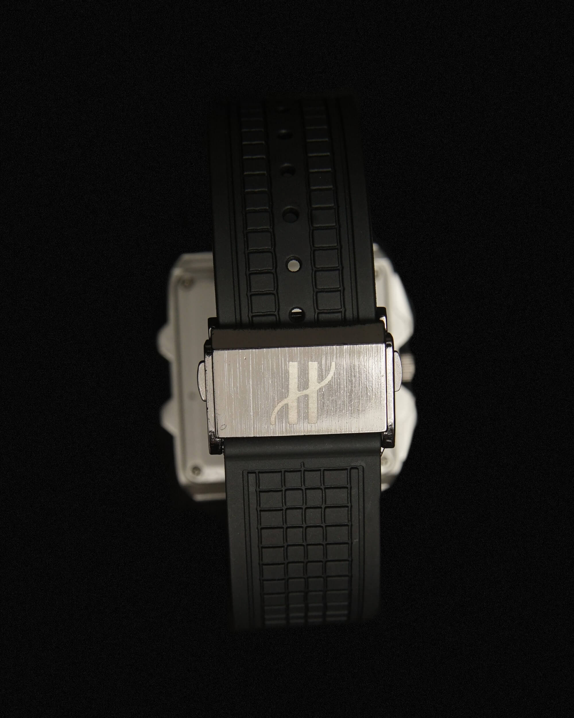 HB BLACK AND GREY STRAP WATCHES
