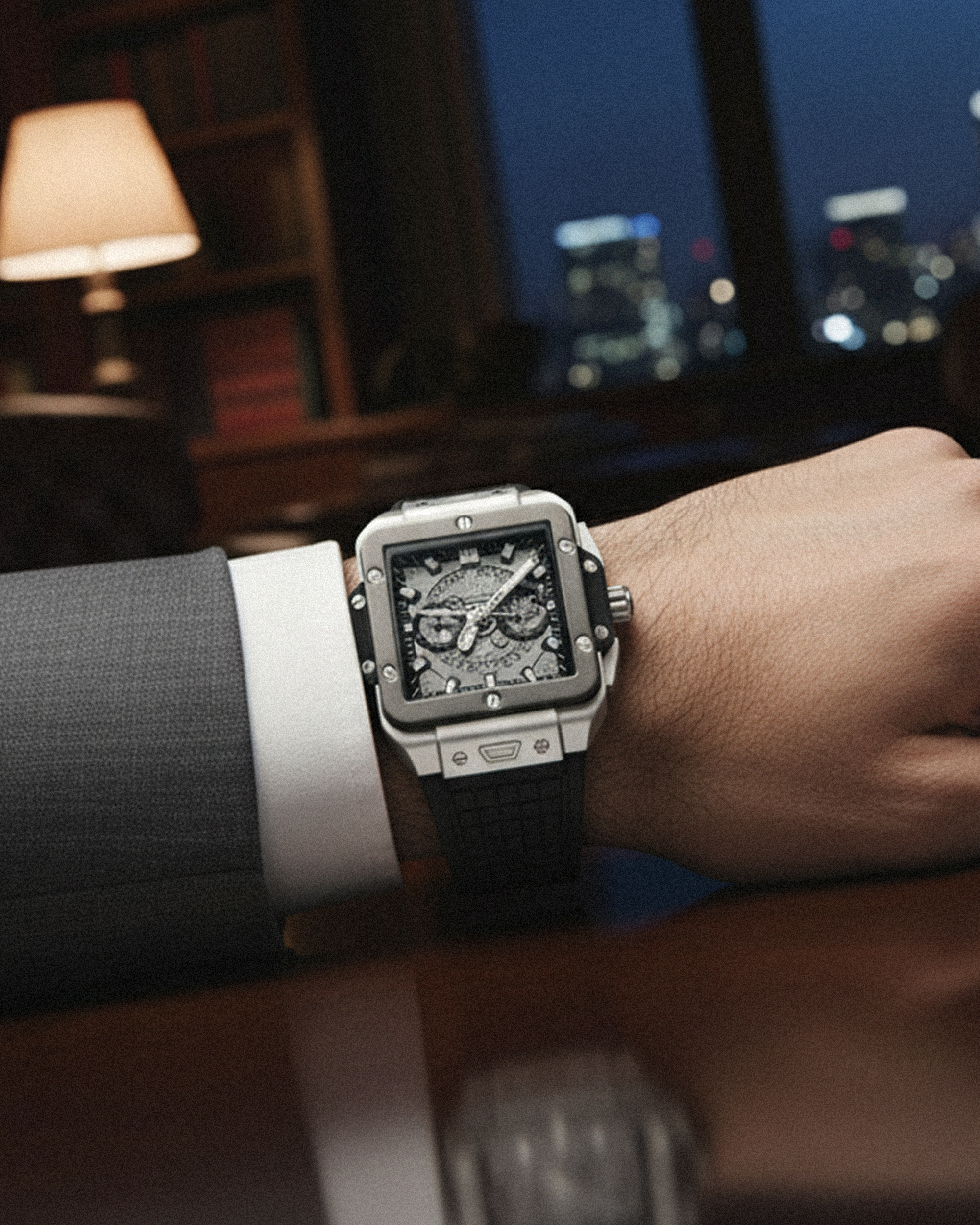 HB BLACK AND GREY STRAP WATCHES