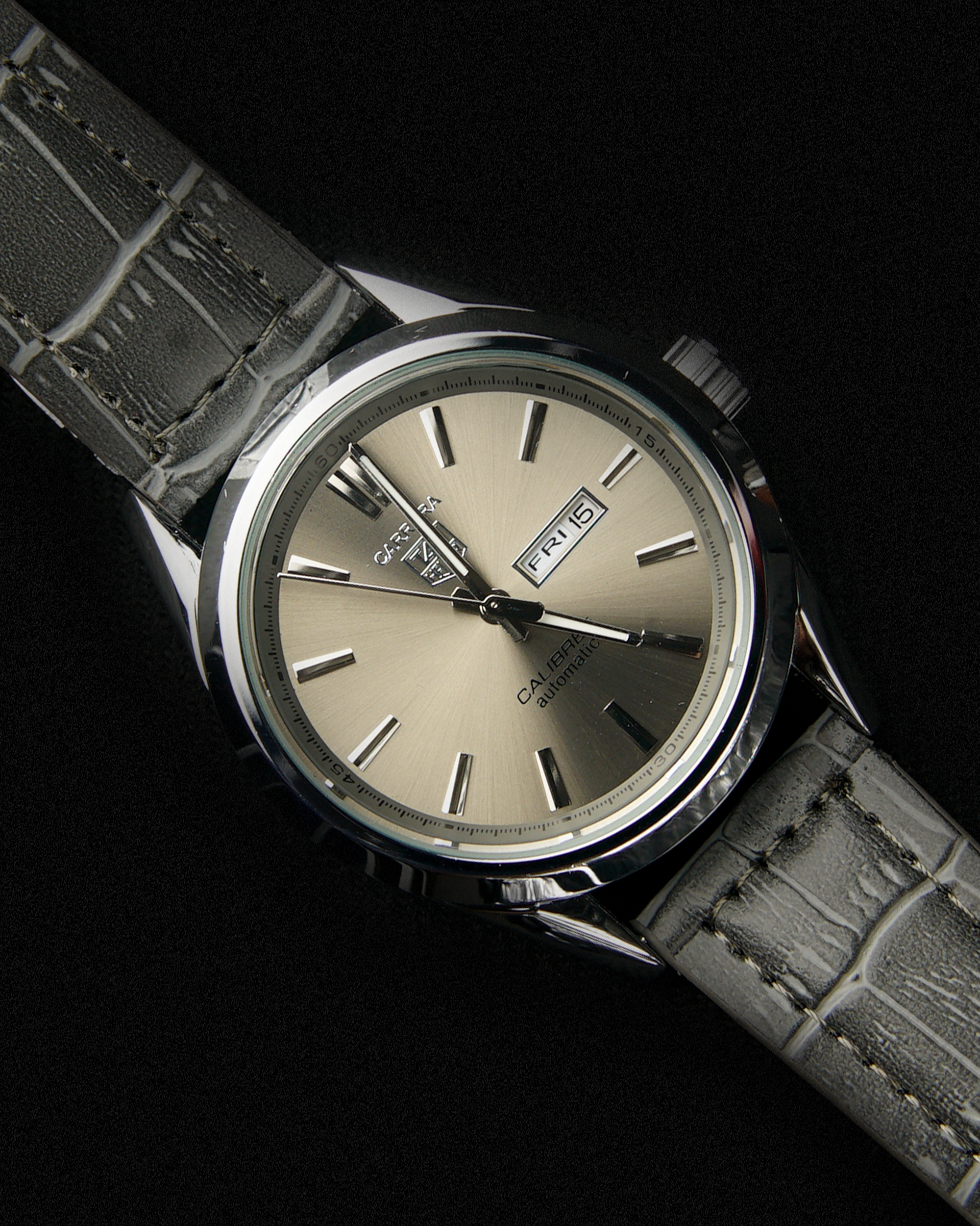 TG-HUR CARRERA GREY STRAP WATCHES